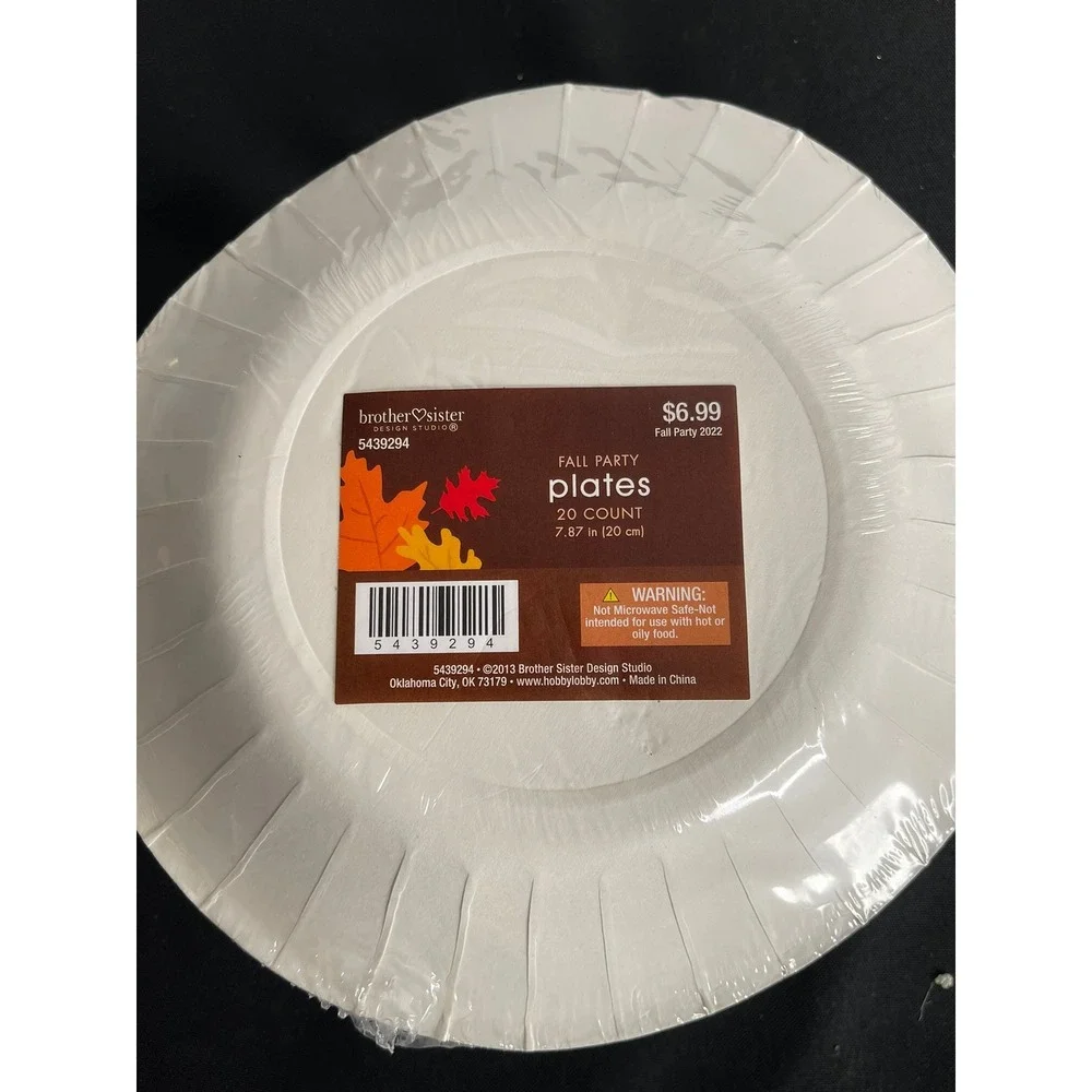 Fall Pumpkin Thanksgiving Paper Plates 40ct Grateful Thankful 5439294